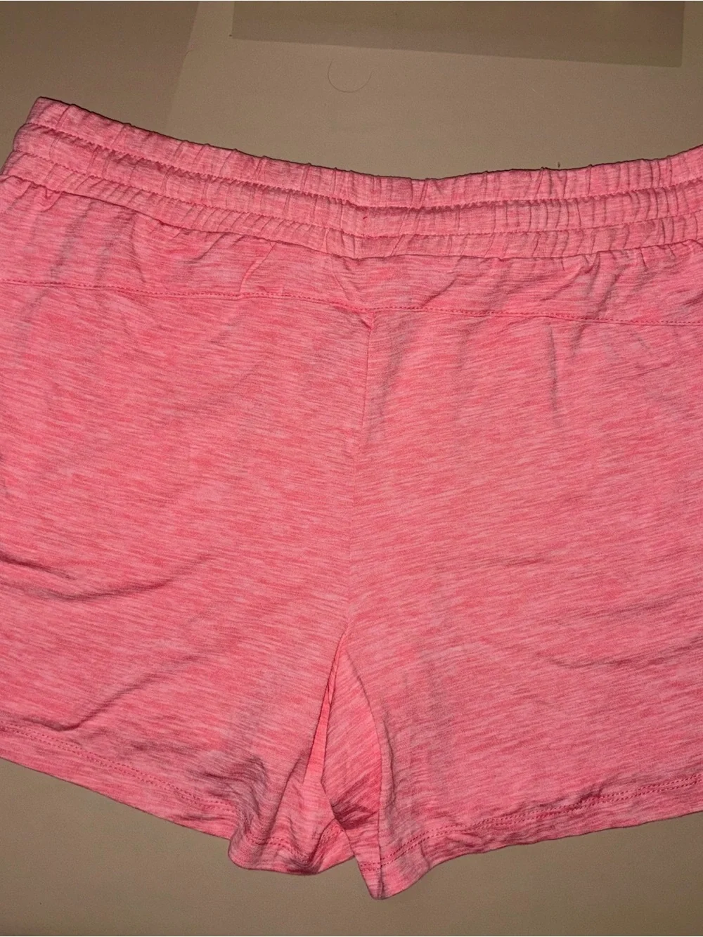 RBX Coral Pink Athletic Lounge Shorts with Drawstring
